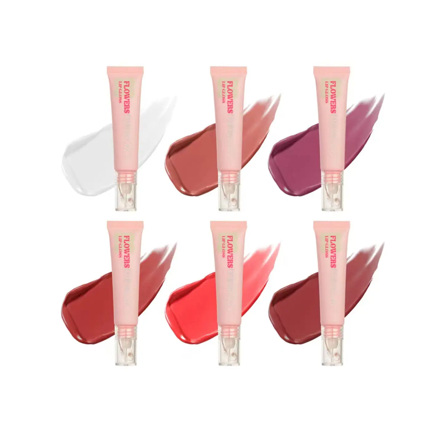 Brillo Labial Hidratante KEVIN&COCO Flowers — Lip Gloss Mágico con Aplicador de Silicona Suave y Acabado Cristalino (6 Tonos Irresistibles) 1