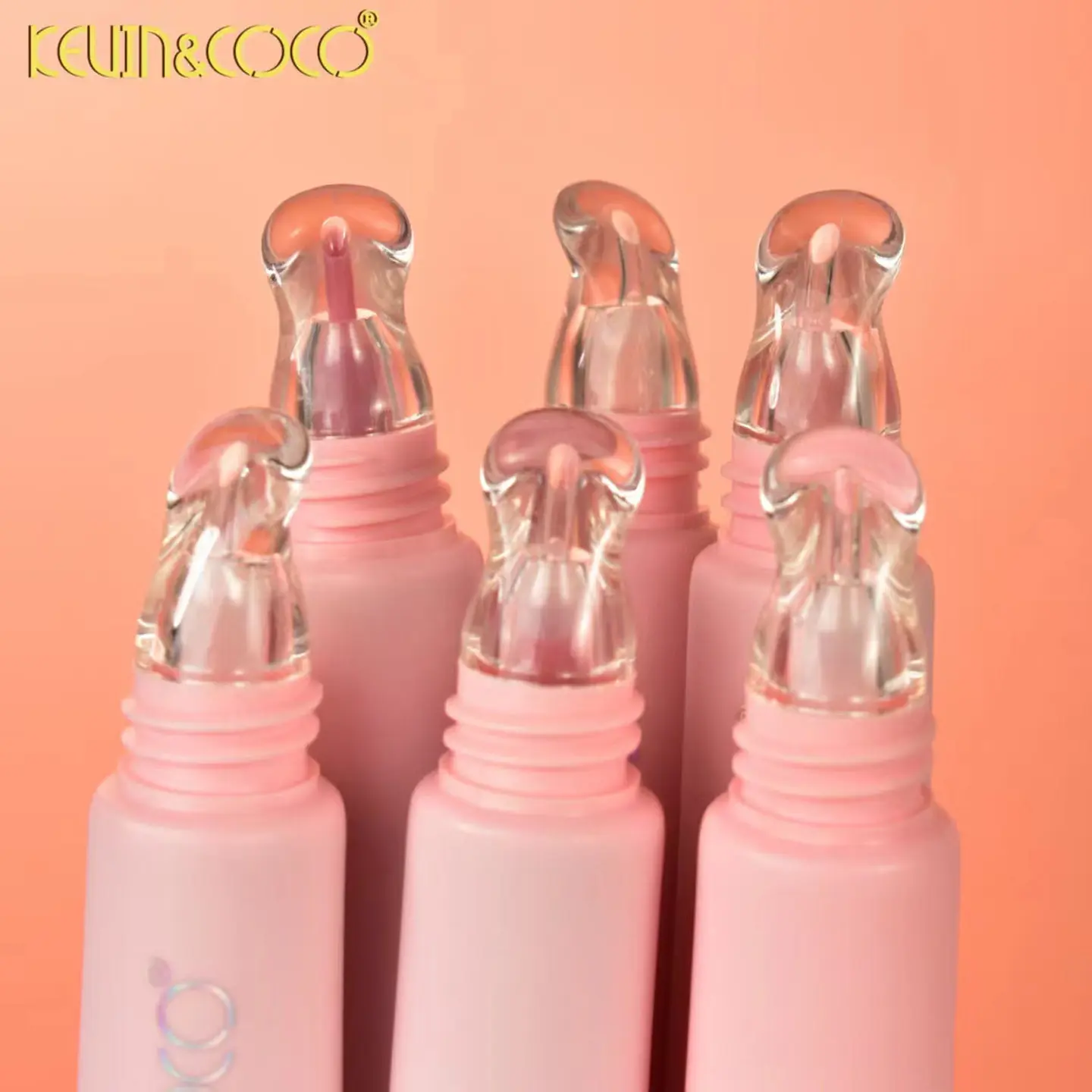 Brillo Labial Hidratante KEVIN&COCO Flowers — Lip Gloss Mágico con Aplicador de Silicona Suave y Acabado Cristalino (6 Tonos Irresistibles) 3