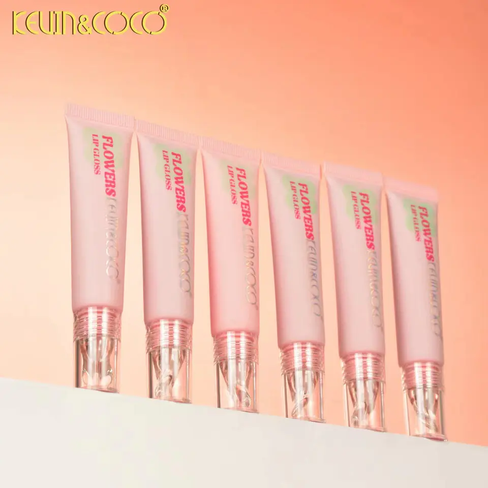 Brillo Labial Hidratante KEVIN&COCO Flowers — Lip Gloss Mágico con Aplicador de Silicona Suave y Acabado Cristalino (6 Tonos Irresistibles) 4