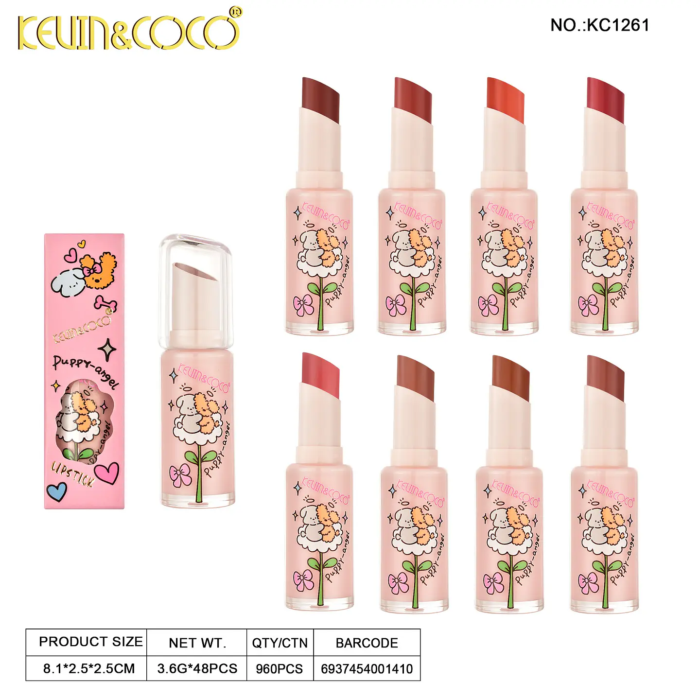 Lápiz Labial Humectante KEVIN&COCO Puppy-Angel — Cobertura Sedosa y Nutritiva 2