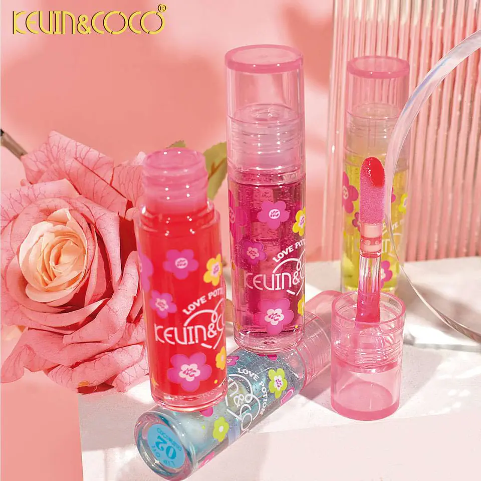 Kevin & Coco Aceite Labial Mágico Love Potion Bloom | Brillo Hidratante y Nutritivo 3