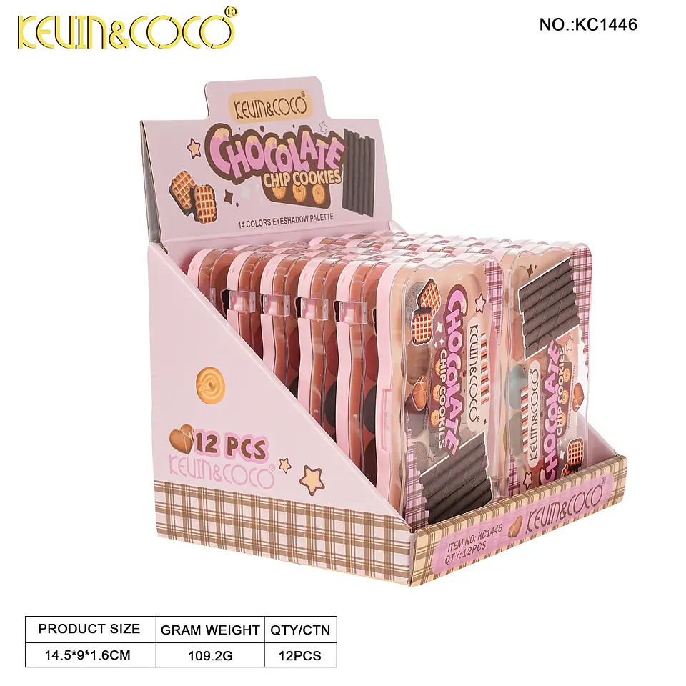 Paleta de sombras de ojos de 14 colores Chocolate Cookie 3