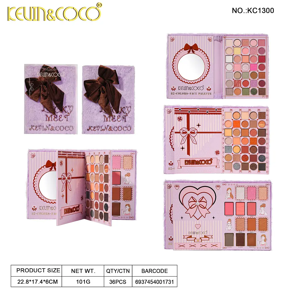 Paleta facial Xing Shi de 82 colores - 6 piezas 6