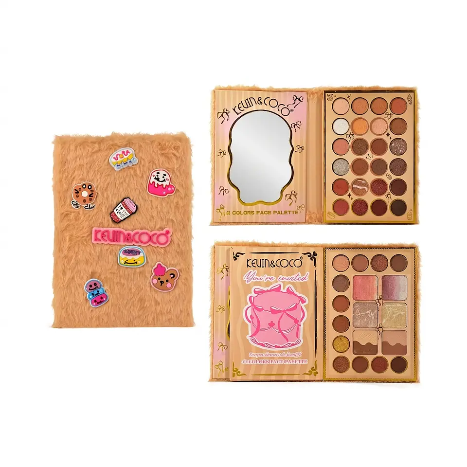 paleta de sombras para rostro y ojos de dos niveles y 42 colores Furry  1