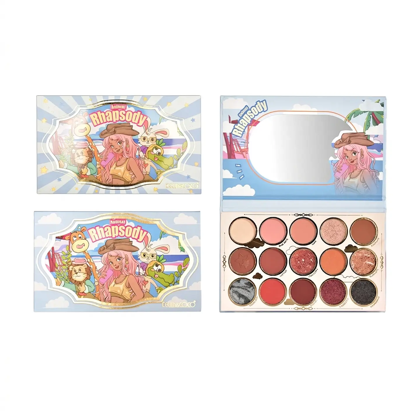 Paleta de sombras de ojos Animal Rhapsody de 15 colores - KEVIN&COCO 1