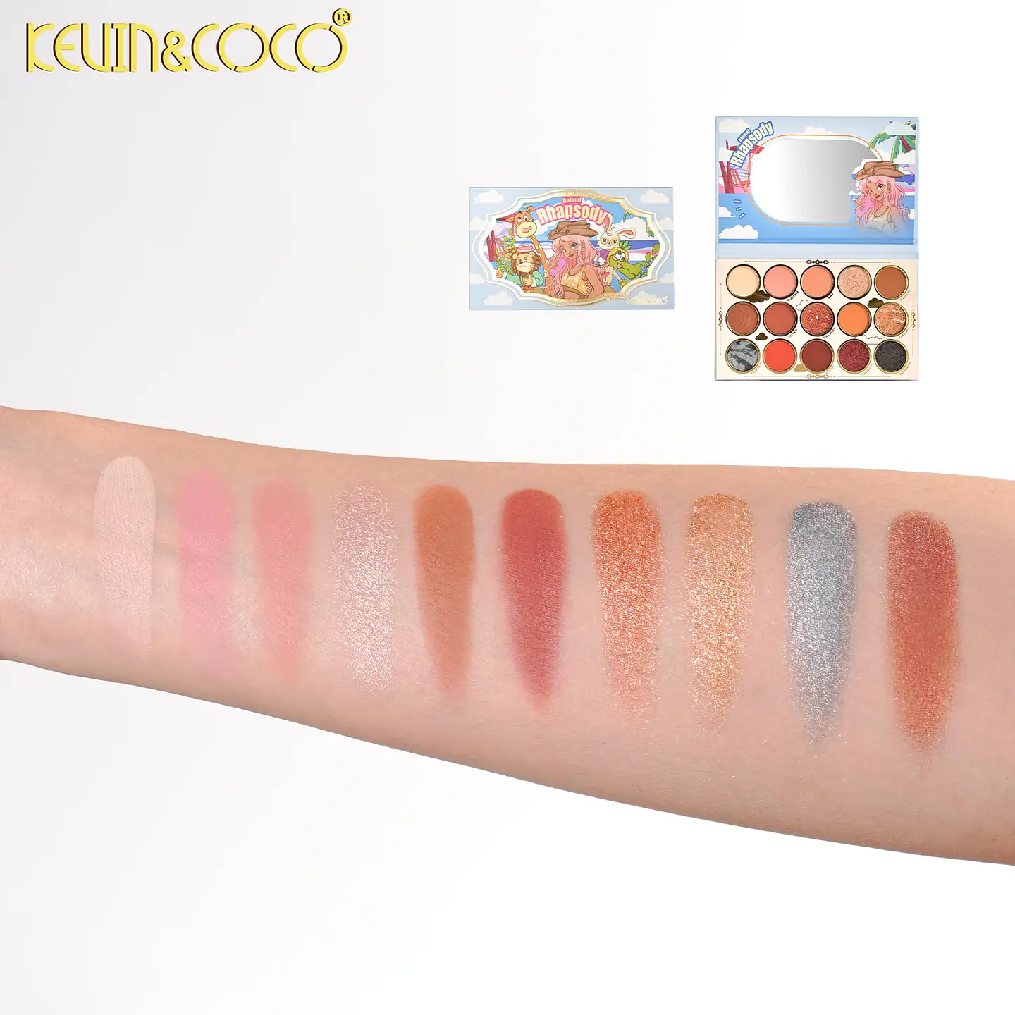 Paleta de sombras de ojos Animal Rhapsody de 15 colores - KEVIN&COCO 3