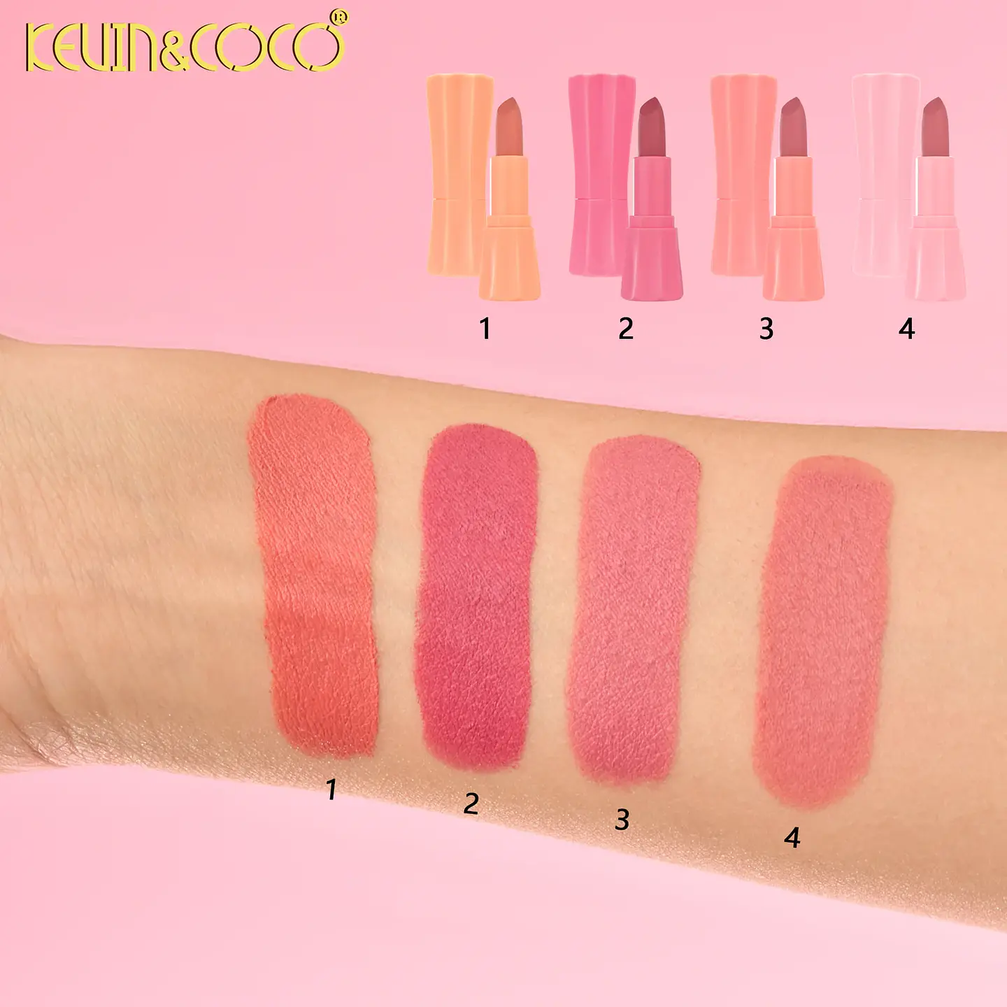 Kit de labiales Hanabi Mist Velvet KEVIN&COCO 4