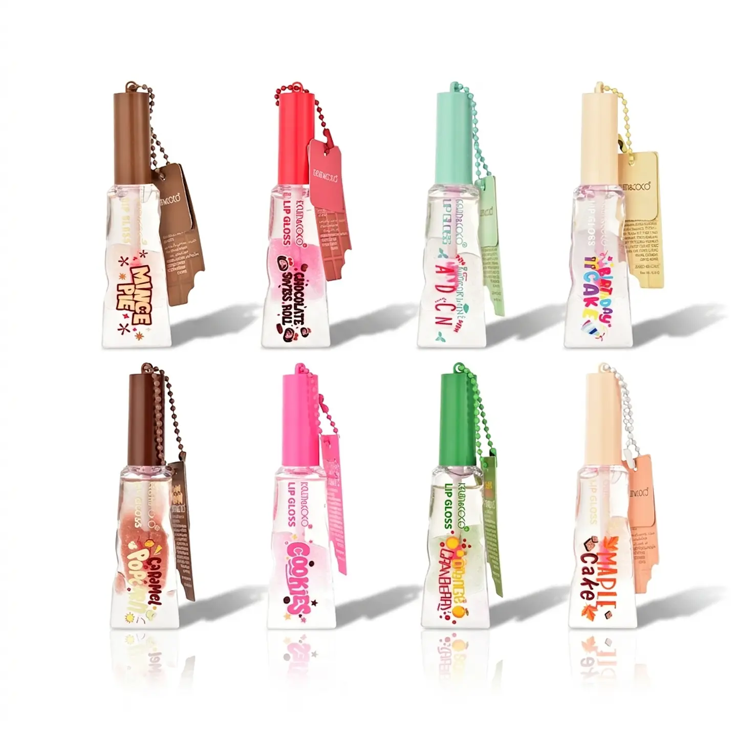 aceite labial con tinte de chocolate de 8 tonos kevin&coco 1