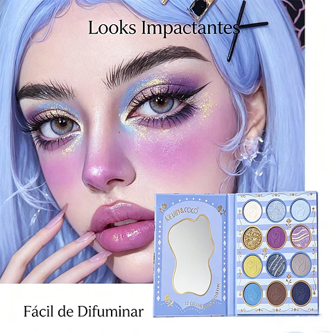 Paleta de Sombras Serie Ghost Music de 12 Colores KEVIN&COCO