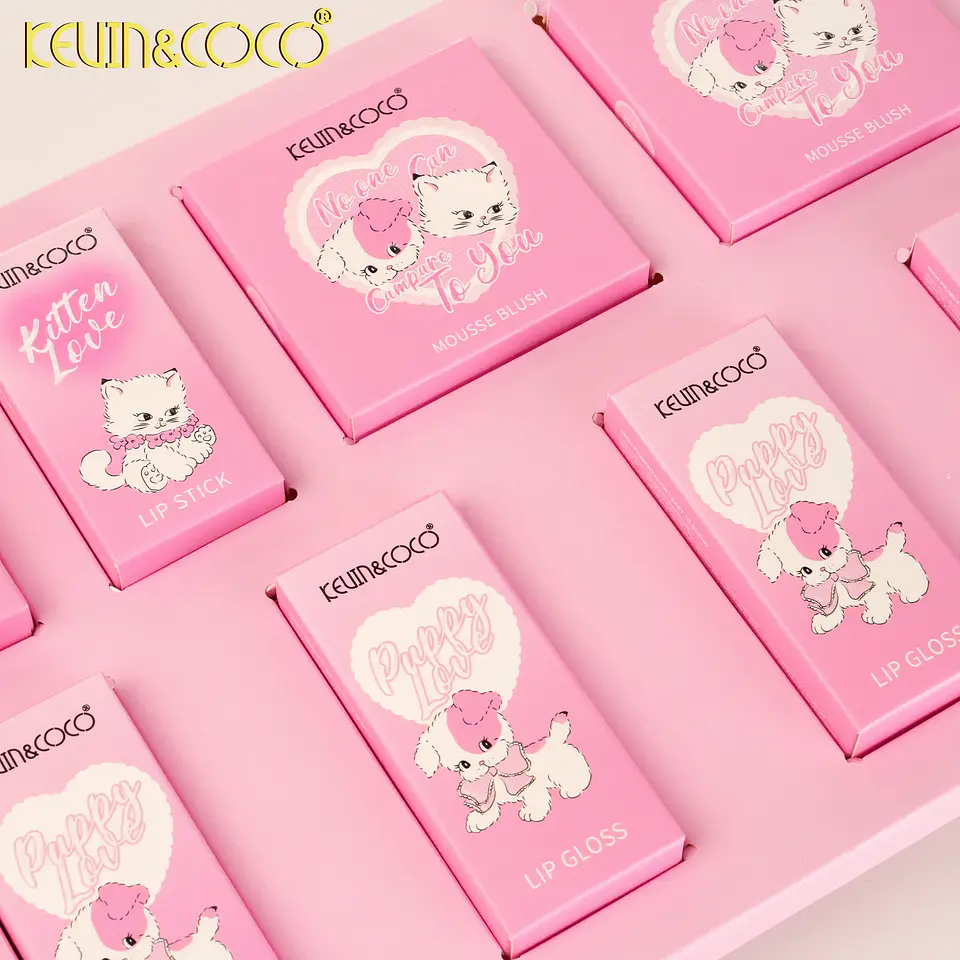 Kit de amor para enamorados: Colorete, pintalabios y brillo de labios - 6 piezas KEVIN&COCO 3