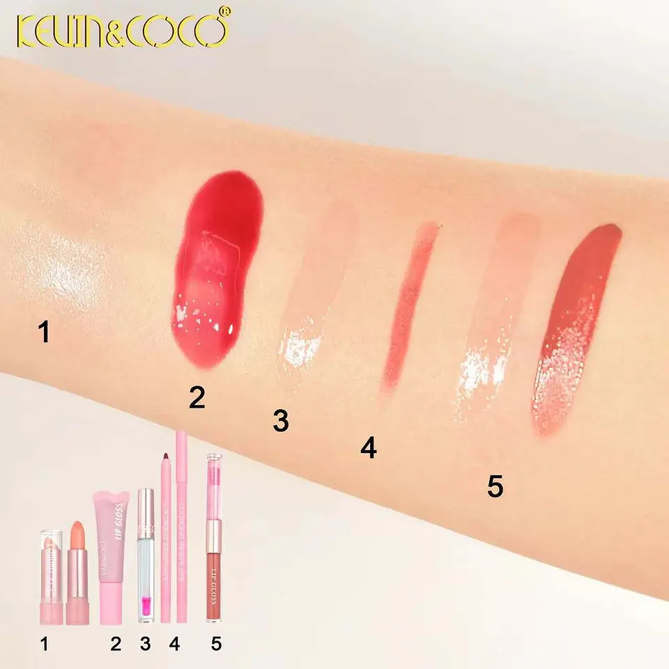 Set de brillo labial Pink Song - 6 unidades KEVIN&COCO 5