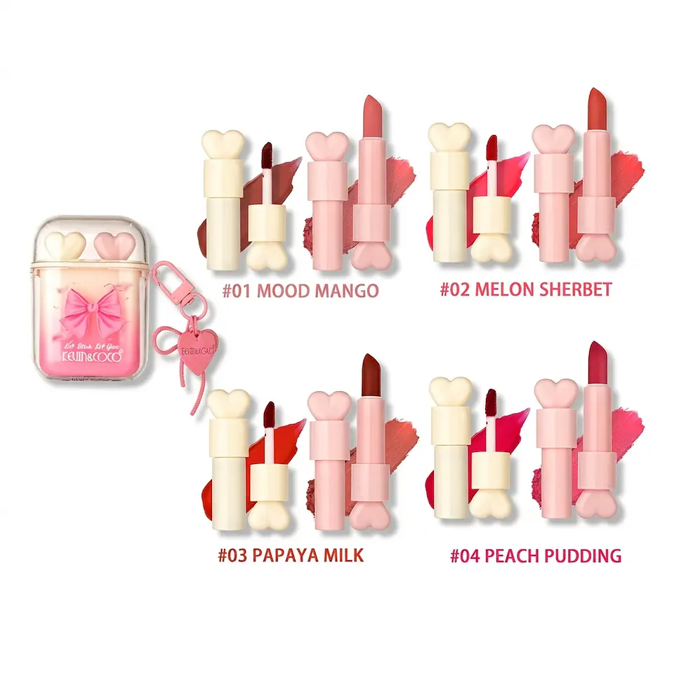 Kit de brillo labial y lápiz labial KEVIN&COCO 1