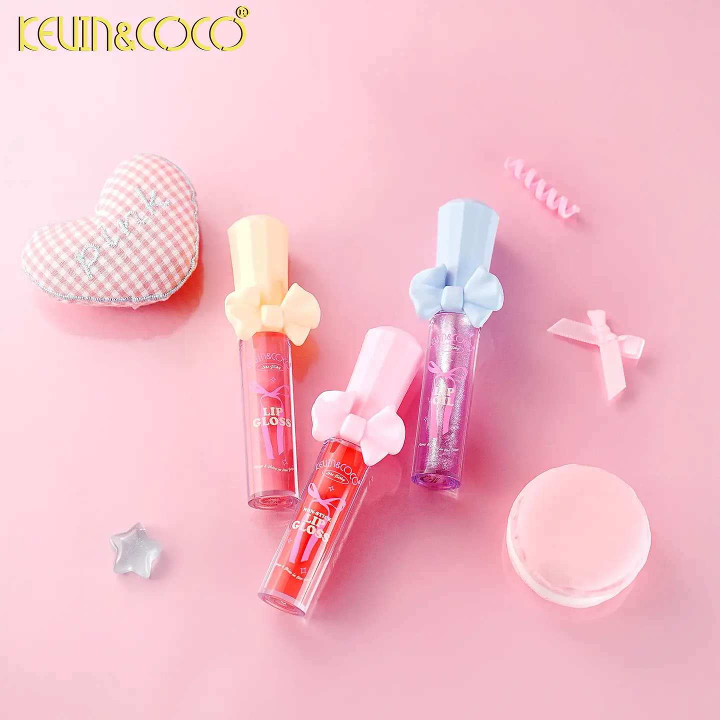 Set de regalo mini de brillo labial con lazo KEVIN&COCO 3