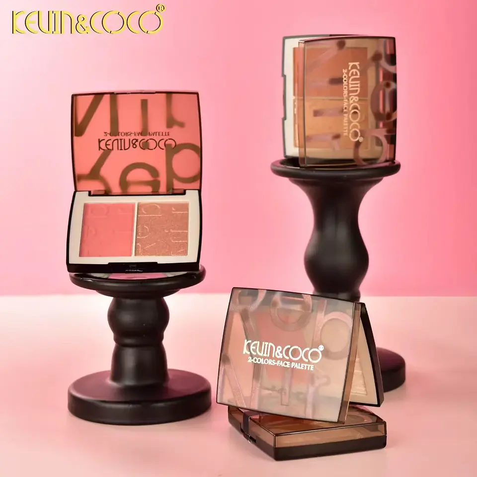 paleta de colorete e iluminador Rebirth KEVIN&COCO 3