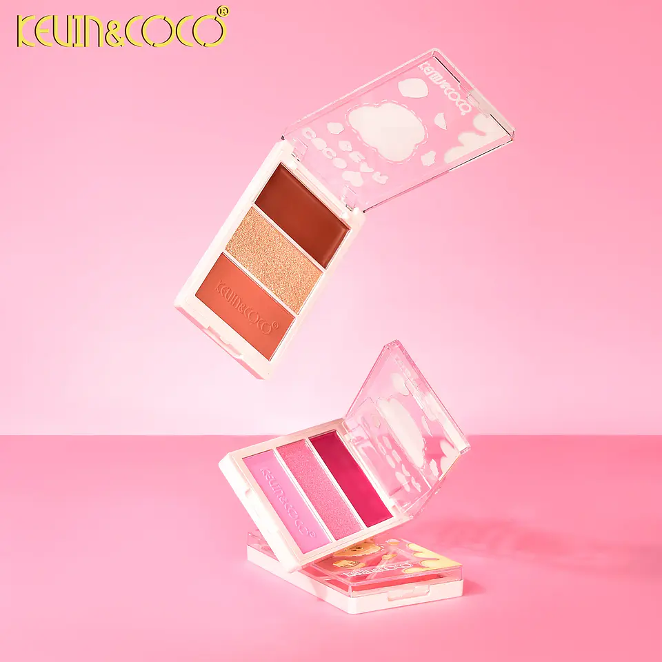 Paleta de RUBORES Cocoa Bear Series de 3 colores KEVIN&COCO 2