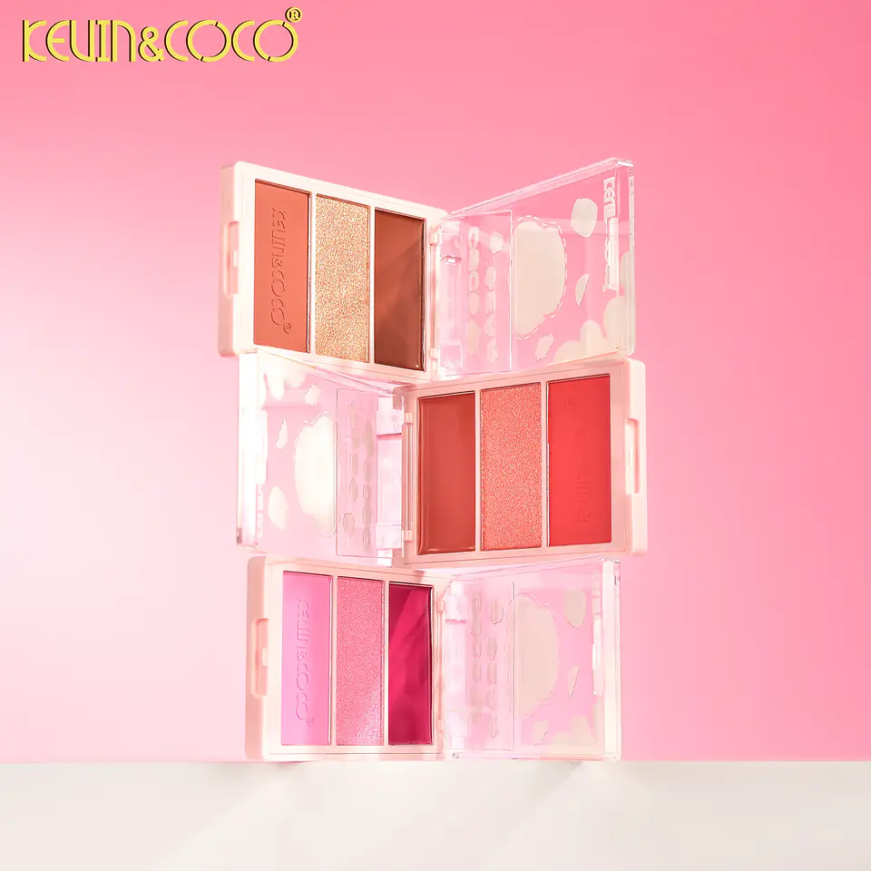 Paleta de RUBORES Cocoa Bear Series de 3 colores KEVIN&COCO 3