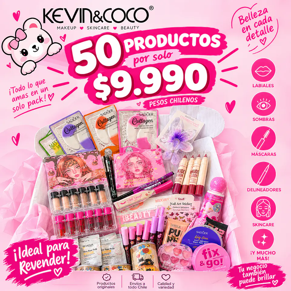 Mega Set de Belleza Kevin & Coco | 50 Productos  1