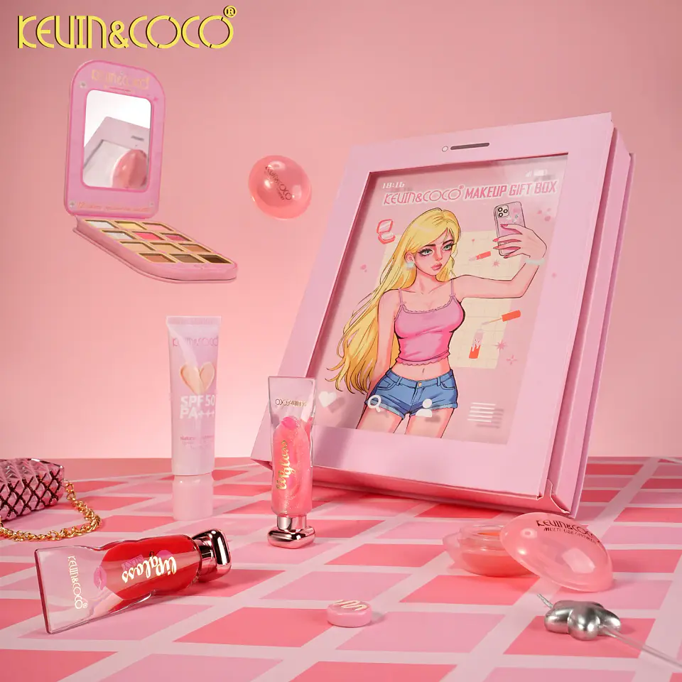 Set de maquillaje con forma de teléfono  2
