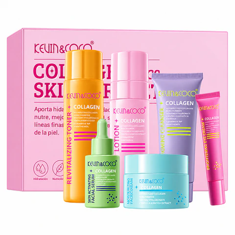 Colección de cuidado facial rejuvenecedor con colágeno - 6 piezas