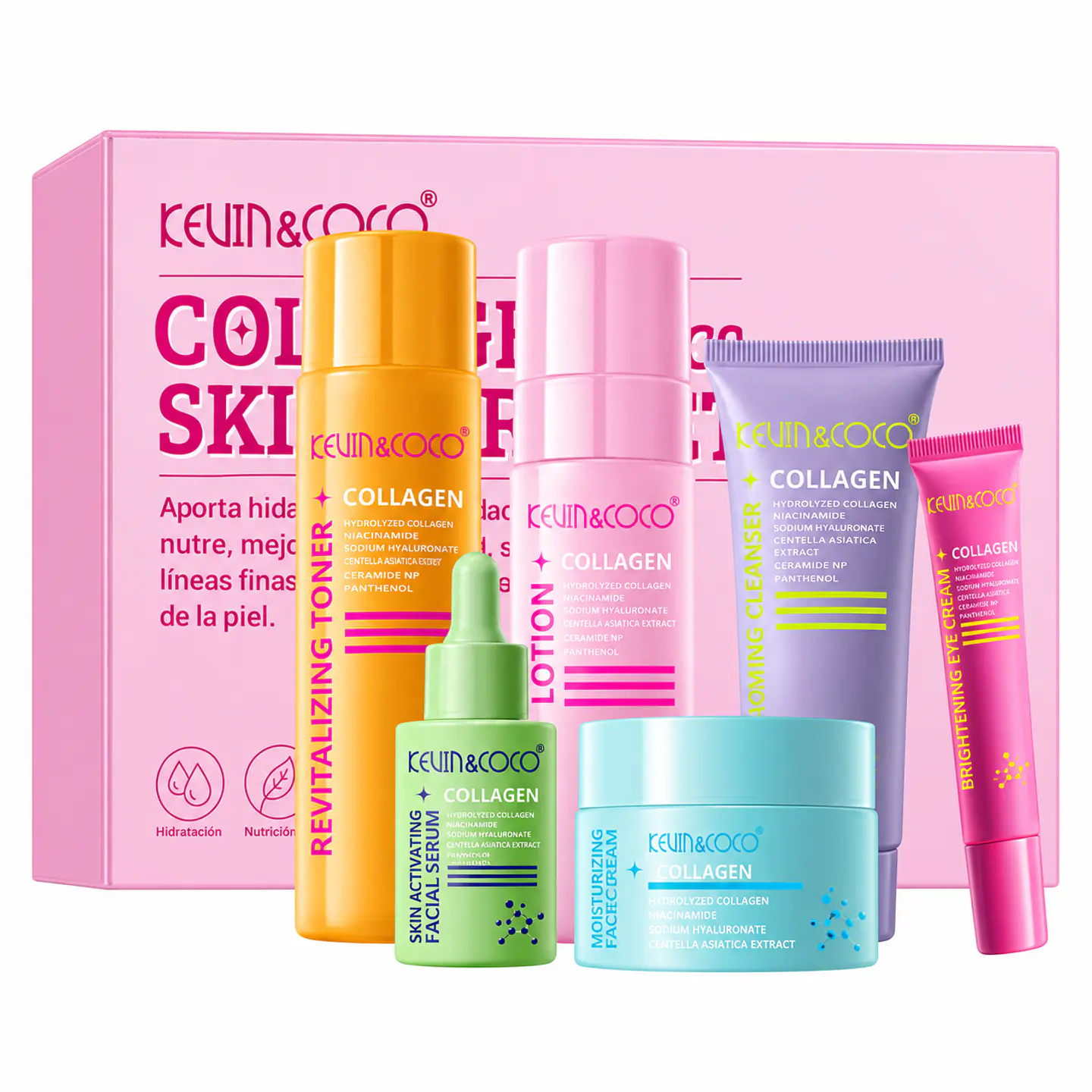 Colección de cuidado facial rejuvenecedor con colágeno - 6 piezas 1