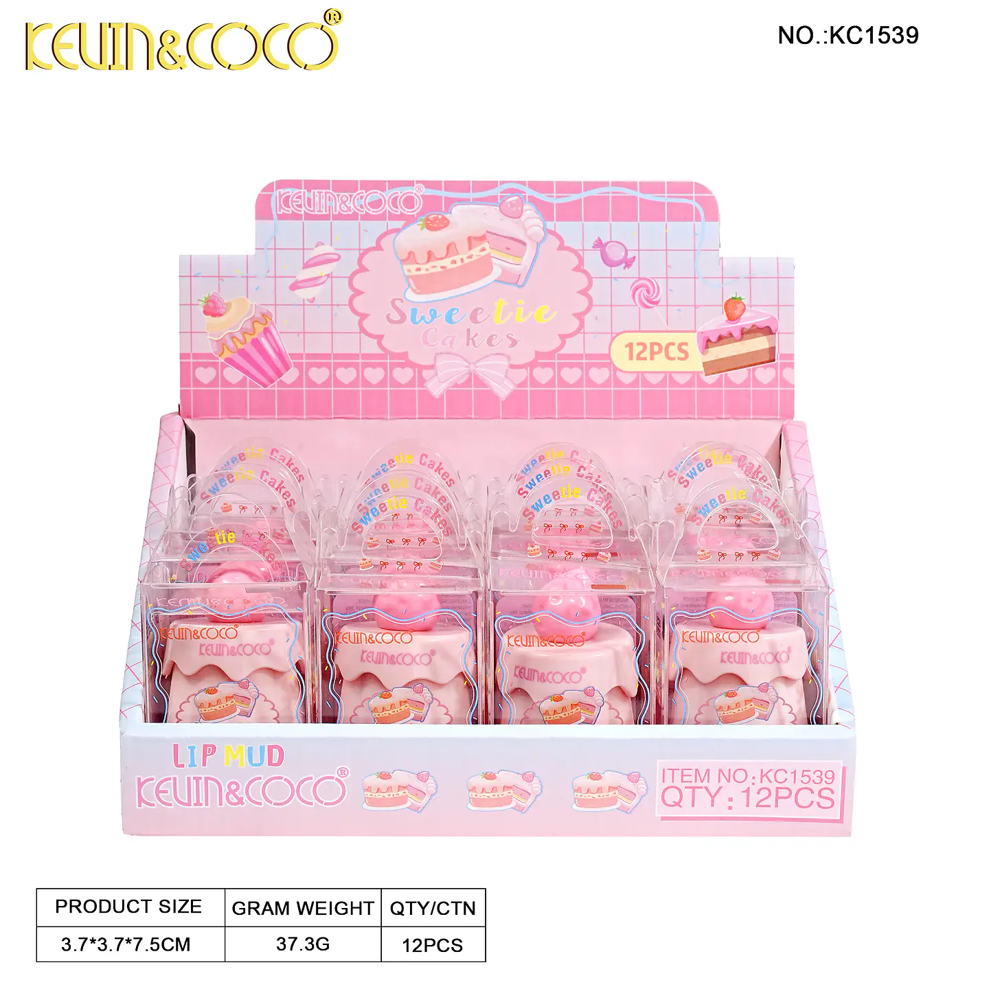 Lip Mud Sweetie Cakes Kevin & Coco - Modelo KC1539 2