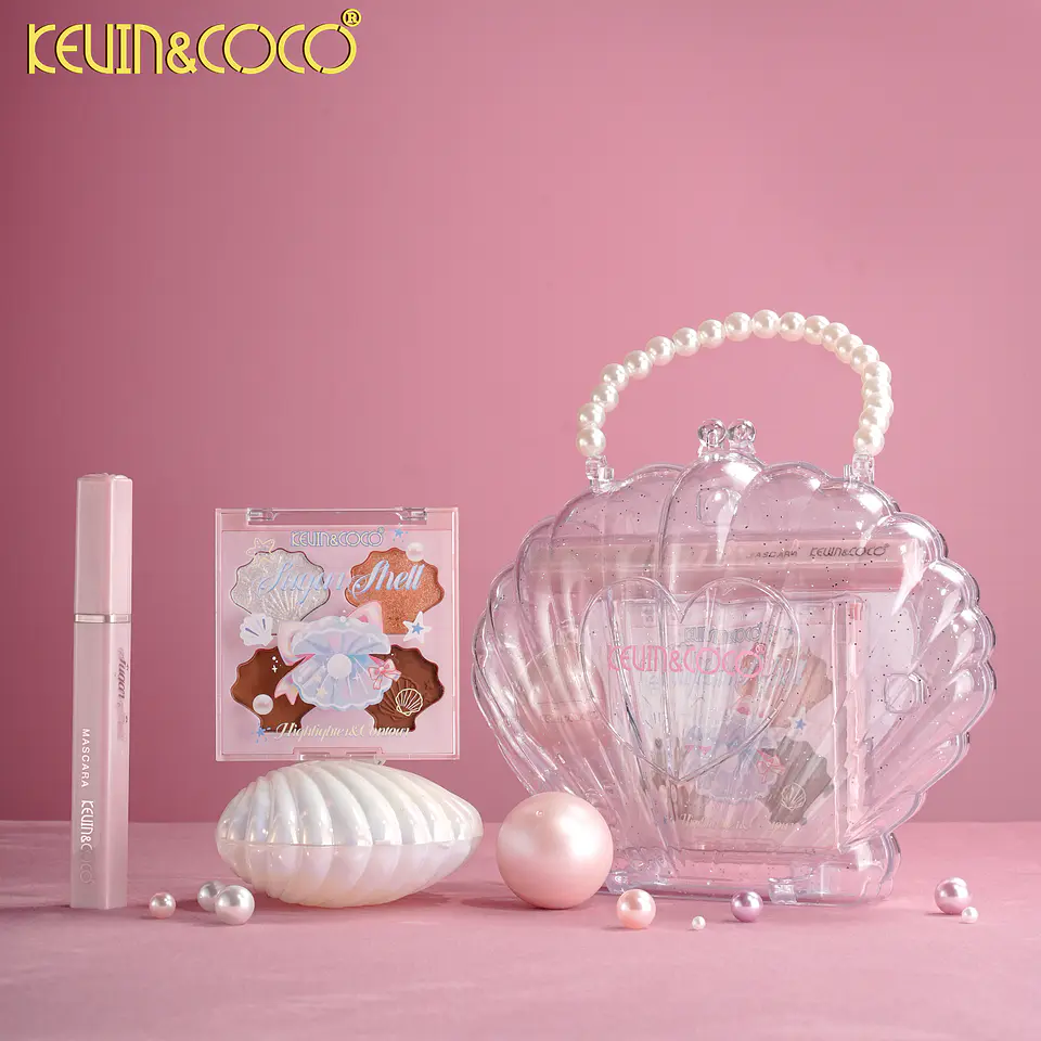 KEVIN & COCO Set de Maquillaje en Forma de Concha 