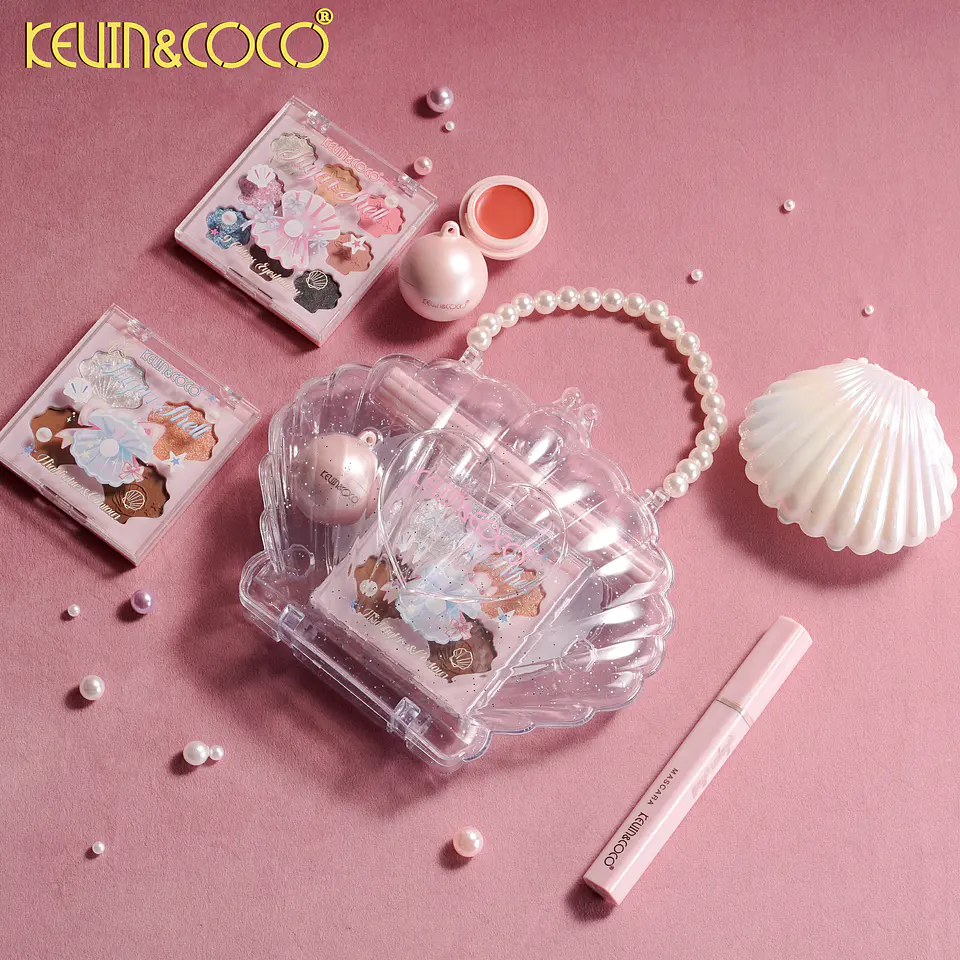 KEVIN & COCO Set de Maquillaje en Forma de Concha 