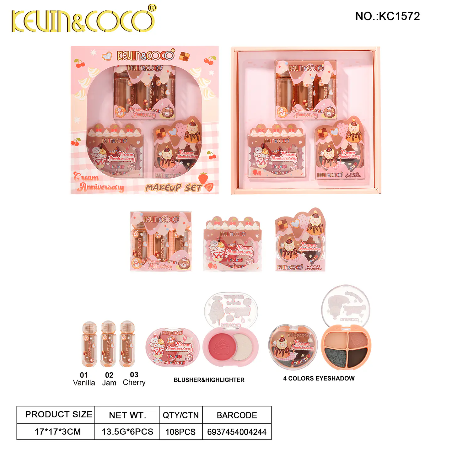 KEVIN & COCO Set de Maquillaje 