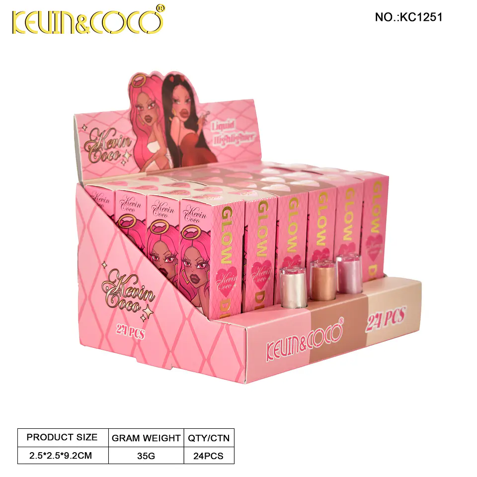 Iluminador Líquido Glow Drops Kevin & Coco KC1251 5