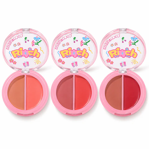 Labial y Rubor en Crema KEVIN&COCO – Dúo de Tonos 