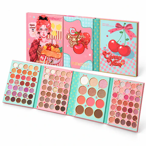 Paleta de Sombras y Rostro KEVIN&COCO – Diseño Cerezas
