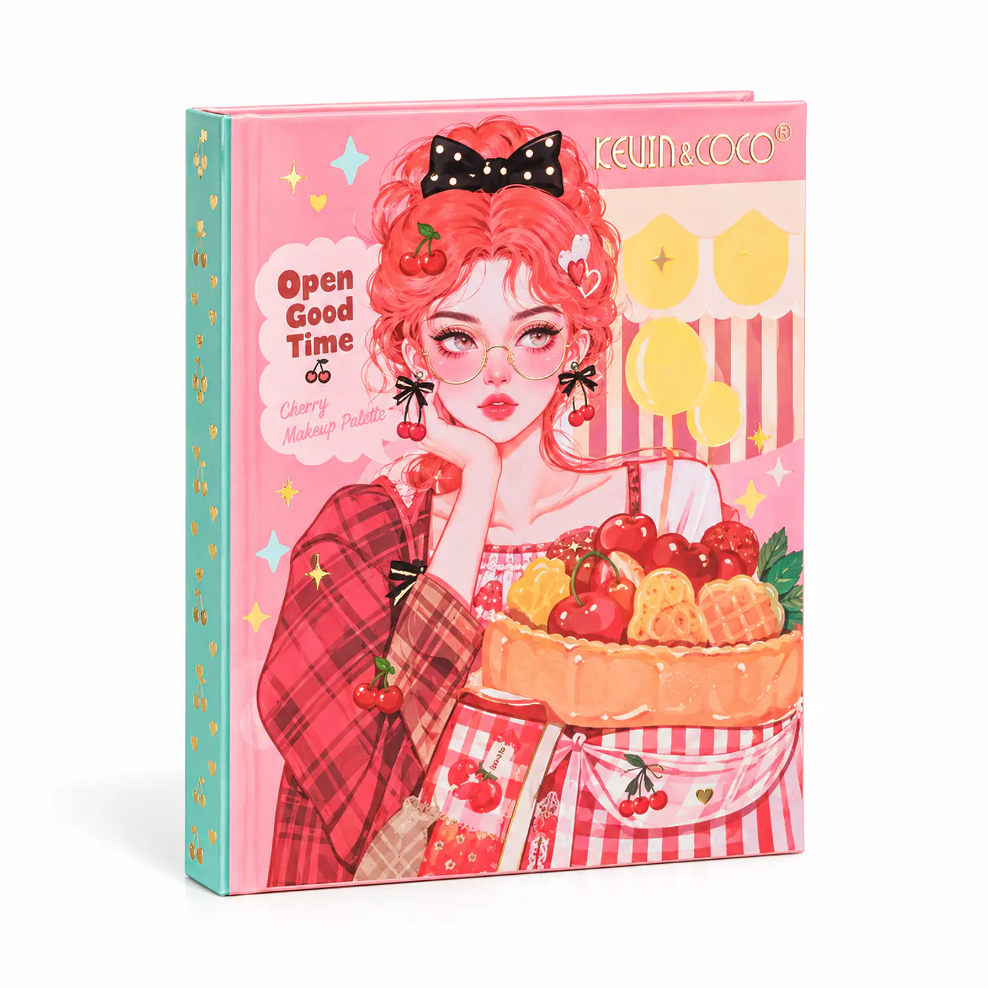 Paleta de Sombras y Rostro KEVIN&COCO – Diseño Cerezas 3