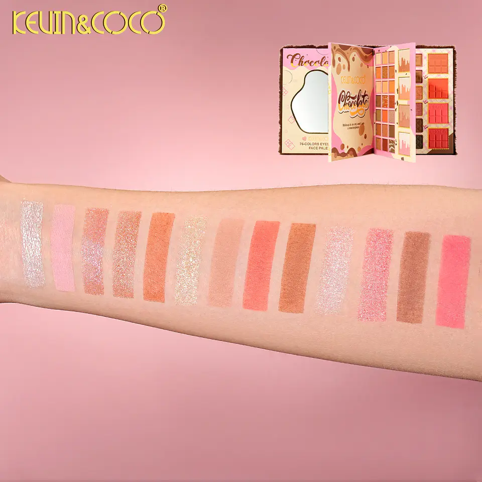 Paleta de sombras Cocoa Dreams de 76 colores kevin&coco 3