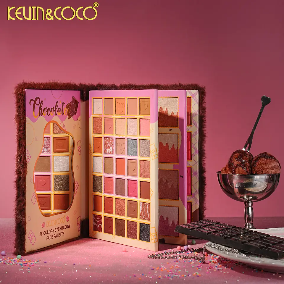 Paleta de sombras Cocoa Dreams de 76 colores kevin&coco 1