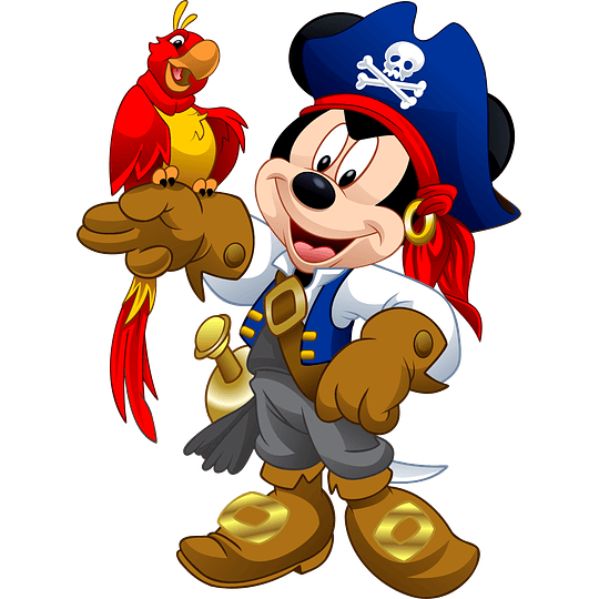 Imágenes El Capitán Mickey Png, Images Mickey Mouse Pirate Png Clipart 300 dpi