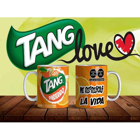 5 Diseños Plantillas Tazas Tang Love Editable + Png
