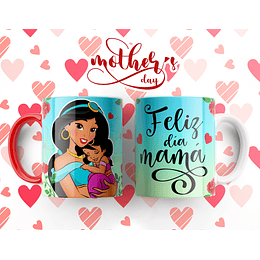 7 Diseños Plantillas Tazas Dia de La Madre Princesas Png