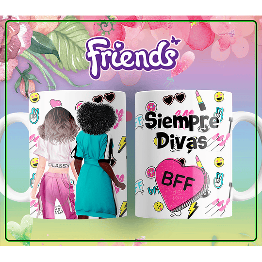 8 Diseños Plantillas Tazas Amizade Best Friend Editable + Png