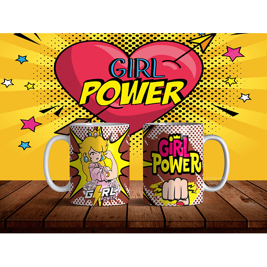 16 Diseños Plantillas Tazas Girl Power Editable + Png