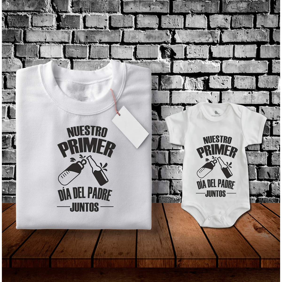 26 Diseños Plantillas Duo Playera Dia del Padre Editable