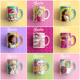 30 Diseños Plantillas Tazas Barbie Editable + Png