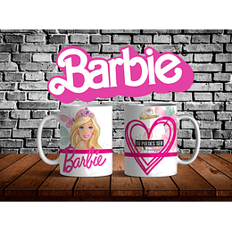 4 Diseños Plantillas Tazas Barbie Editable + Png 