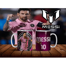 6 Diseños Plantillas Tazas Messi Editable + Png