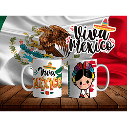 7 Diseños Plantillas Tazas Muñequitas Mexicanas Editable + Png 