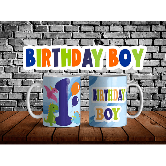 9 Diseños Plantillas Tazas Birthday Boy Cumpleaños Editable + Png