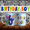 9 Diseños Plantillas Tazas Birthday Boy Cumpleaños Editable + Png