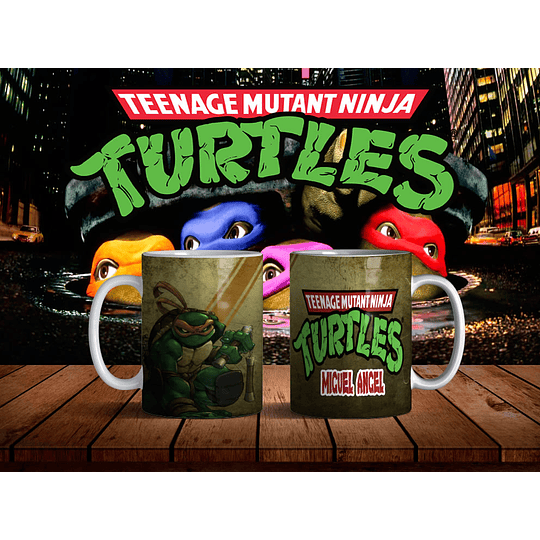 22 Diseños Plantillas Tortugas Ninja Cojines Tazas y Playeras Editable + Png