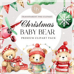 Imágenes Navidad Ursinho Teddy Baby Png, Images Christmas Teddy Bear Png Clipart 300 dpi