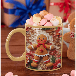 5 Diseños Plantillas Tazas  Galleta Navidad 3d Sublimation Christmas Cookie Mugs 3D Png