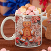 5 Diseños Plantillas Tazas  Galleta Navidad 3d Sublimation Christmas Cookie Mugs 3D Png